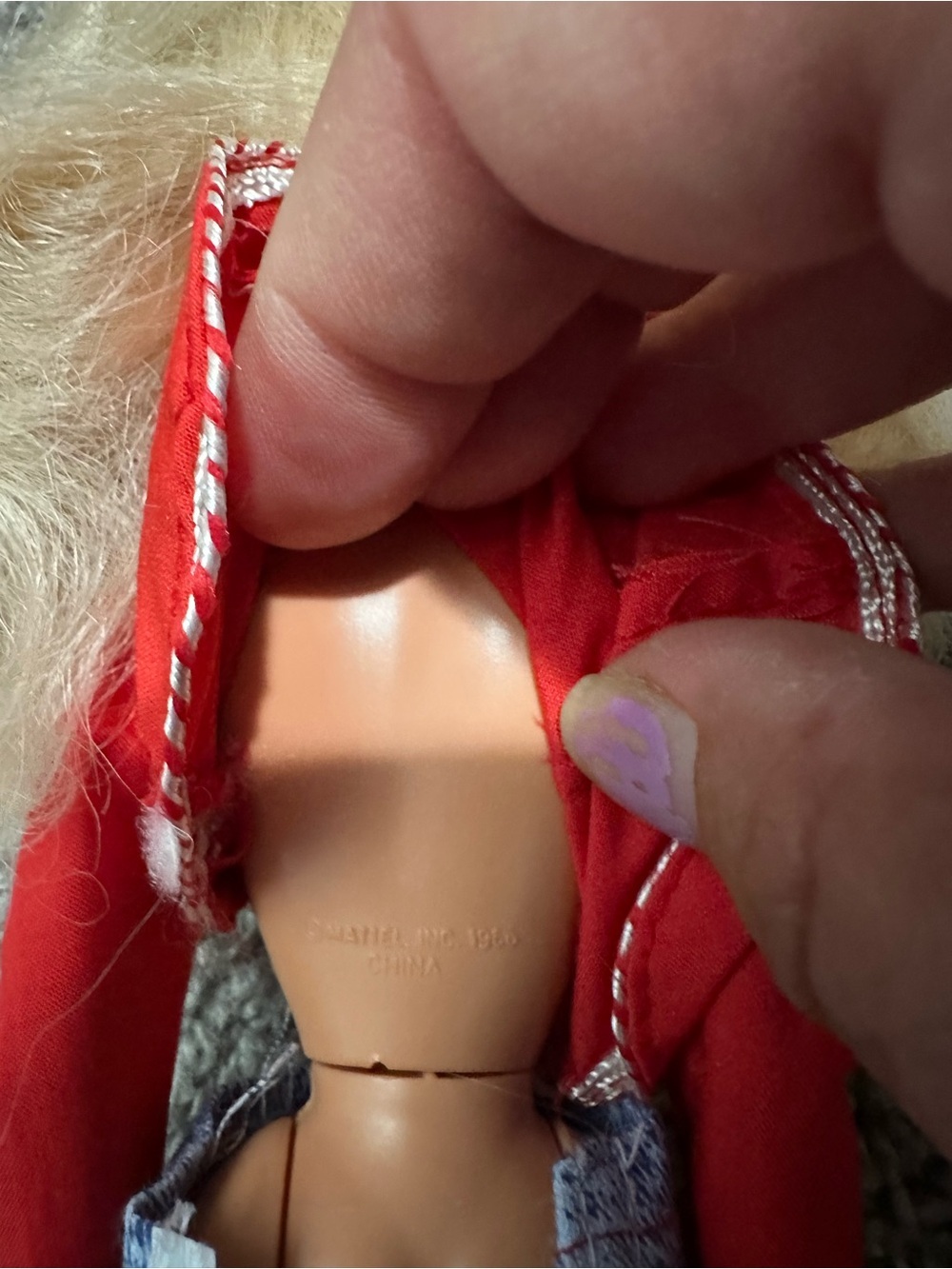 Vintage 1966 Mattel barbie doll with red Blazer Jacket with Contrast Trim - Picture 9 of 9